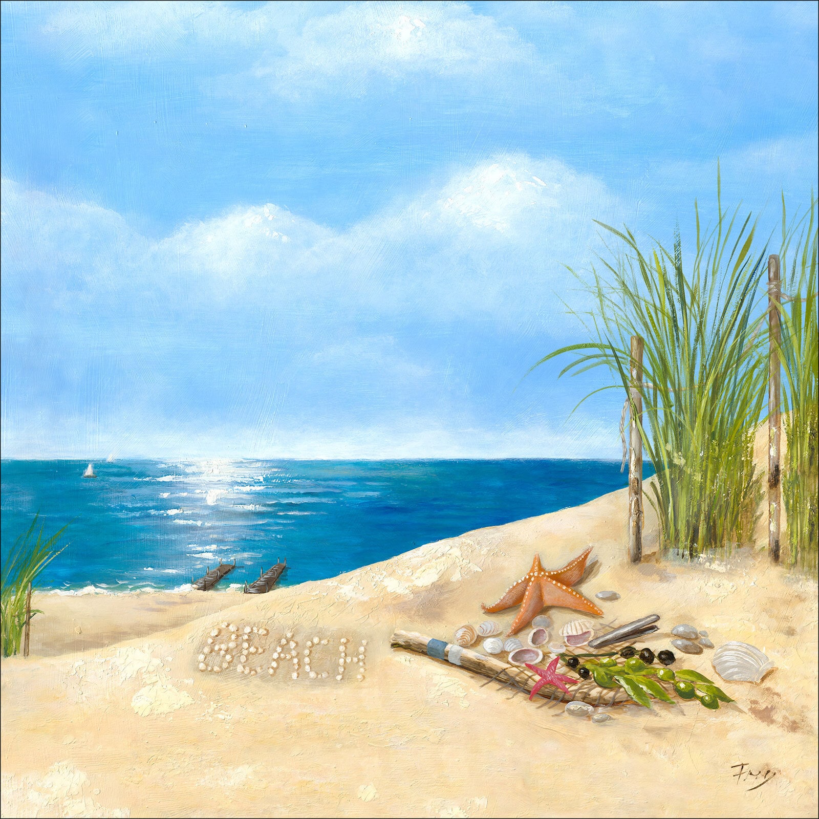 PRO ART Canvas-Art Bild BEACH ATMOSPHERE II 30 x 30 cm mehrfarbig