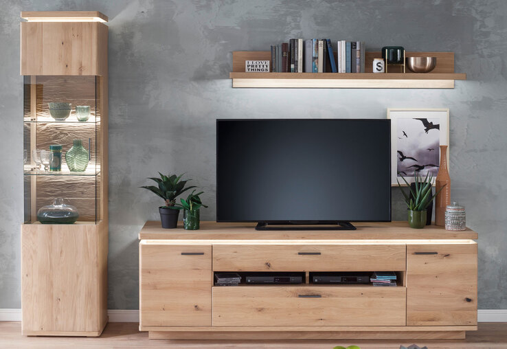 CASAVANTI Wohnwand BARCELONA Eiche braun