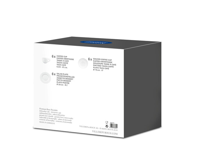 Villeroy & Boch Kaffeeservice NOBLESSE 18-teilig cremeweiß