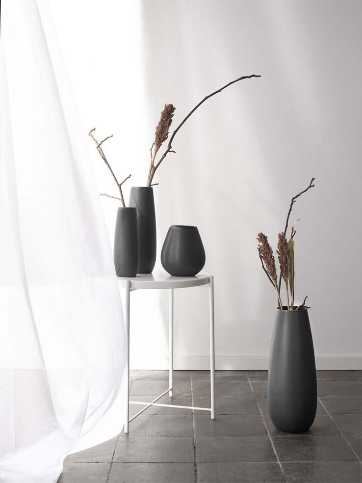 ASA Vase EASE XL 32 cm black-iron Durchm. 8 cm