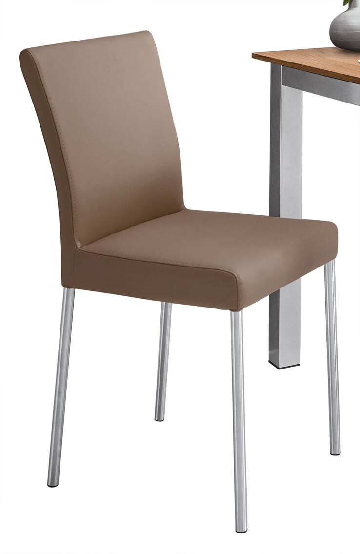 vito Stuhl DASH Lederlook taupebraun