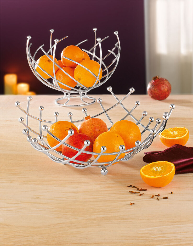 JUSTINUS Obstkorb LIFESTYLE 29 cm Edelstahl silberfarbig