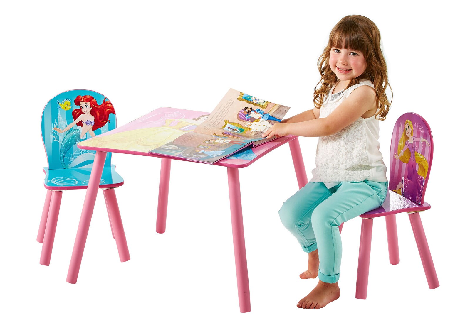 moose Kindersitzgruppe DISNEY PRINZESSIN 3-teilig pink/ mehrfarbig