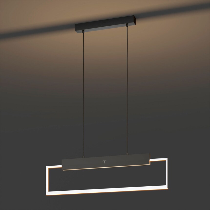 JOOP! LED Pendellampe CUBE-LIGHTS 83 cm stahlfarbig /schwarz