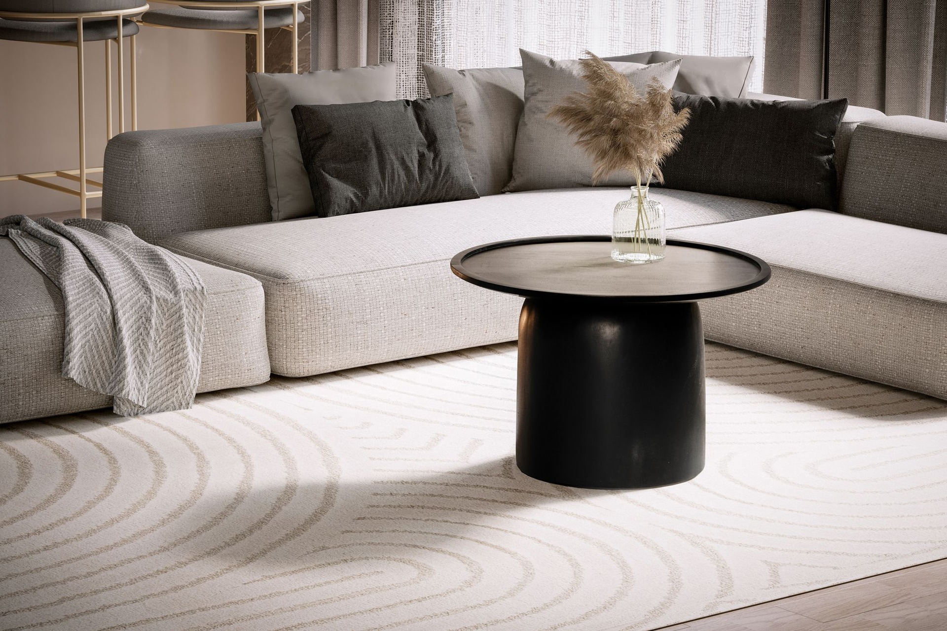 CASAVANTI Couchtisch 60x40 cm Massivholz Mango schwarz