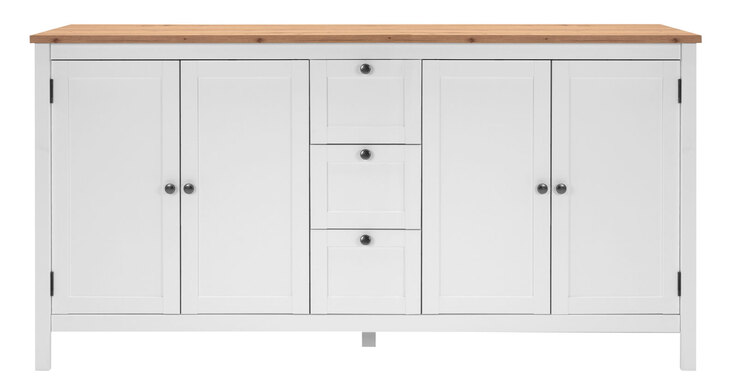 Sideboard BERGEN 180 x 90 cm weiß/Artisan Oak