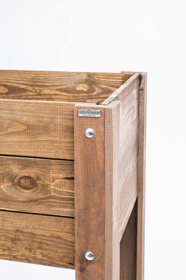 holz4home Hochbeet 80 x 37 cm braun