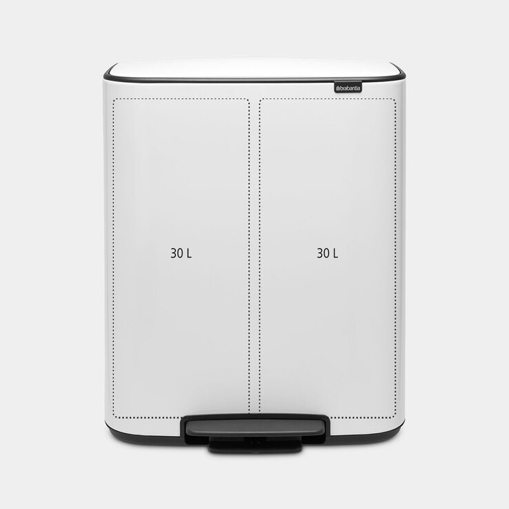 brabantia Treteimer BO 2 x 30 Liter white