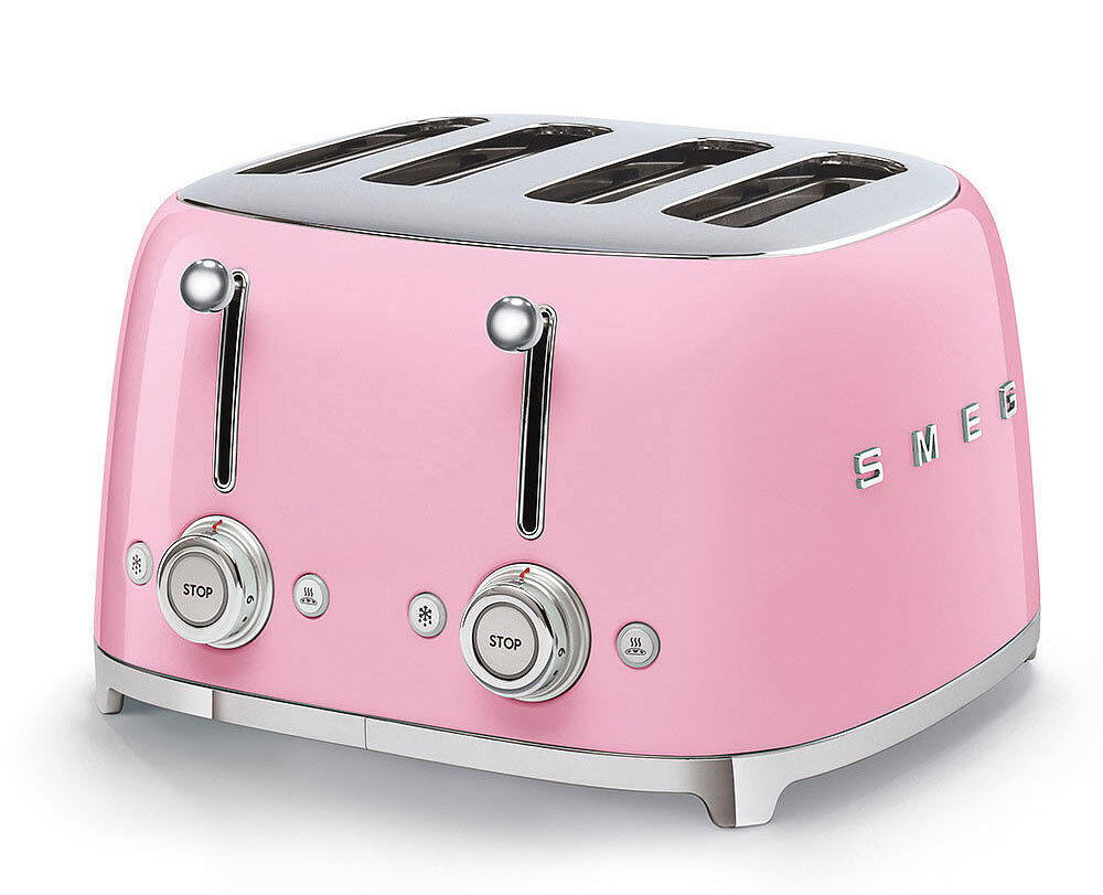 SMEG Toaster 4-Schlitz Retro Cadillac Pink