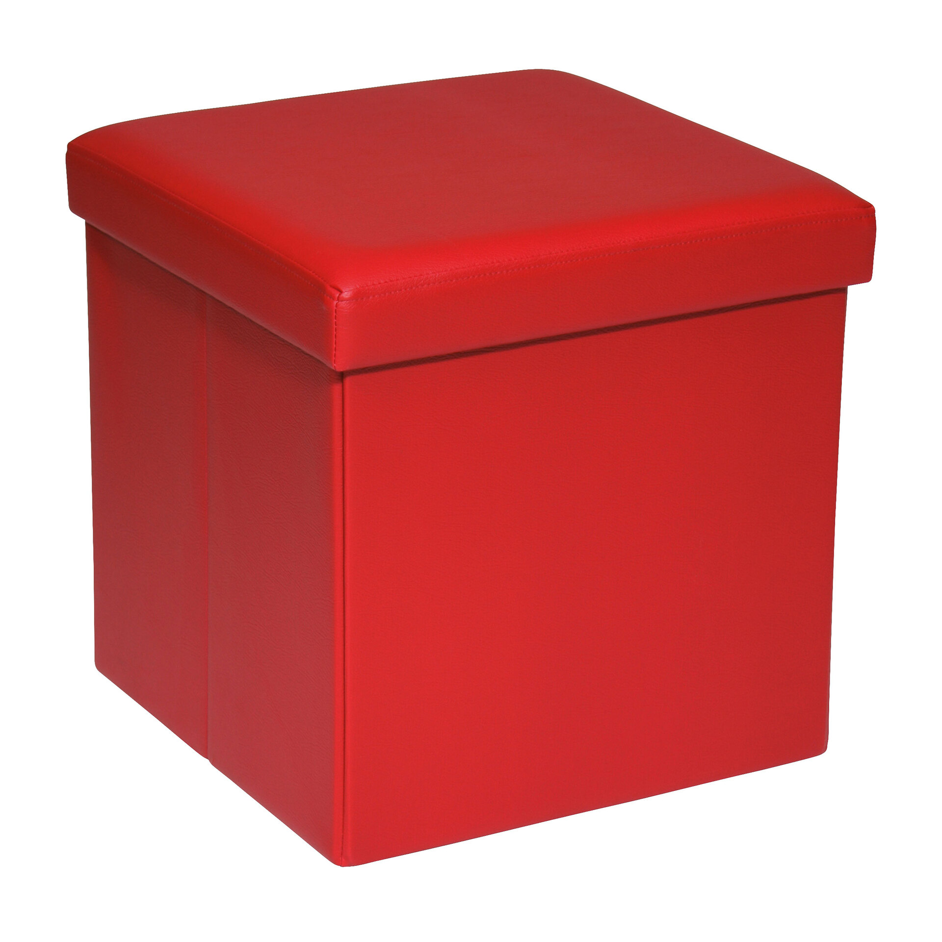 Sitzbox JONNY 37 x 37 cm Lederlook rot