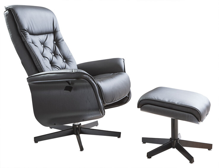 CASAVANTI Relaxsessel Set 2-teilig Birke schwarz /schwarz
