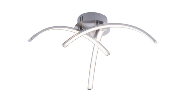 JUST LIGHT LED Deckenlampe VALERIE 40 cm stahlfarbig
