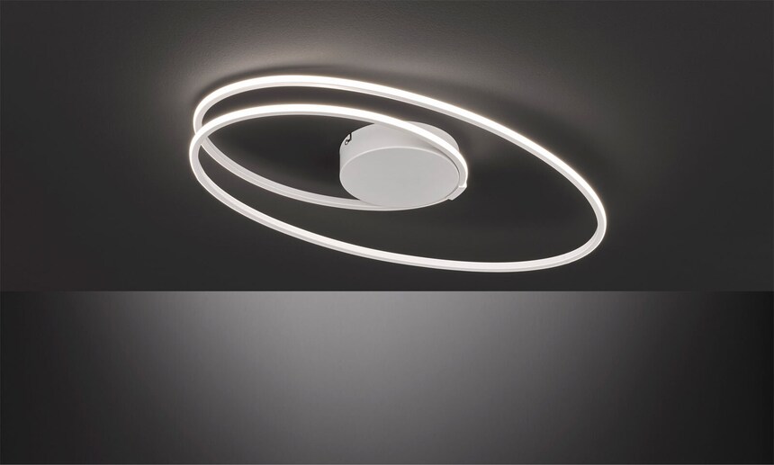 WOFI LED Deckenlampe NIA 60 cm Metall weiß
