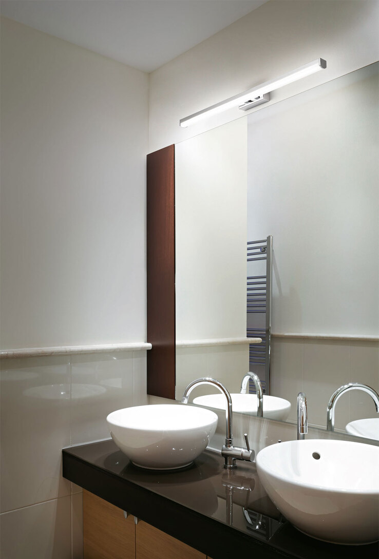 FABAS LUCE LED Spiegelleuchte NALA 50 cm chromfarbig