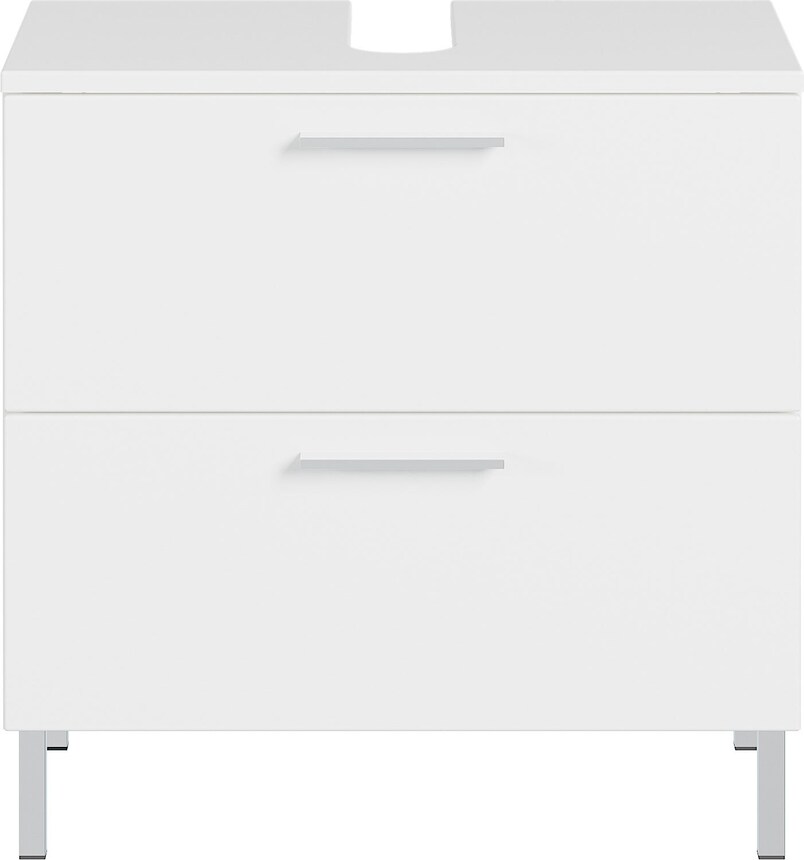 CASAVANTI Waschbeckenunterschrank ABBY 60 x 61 x 35 cm Holznachbildung weiß 