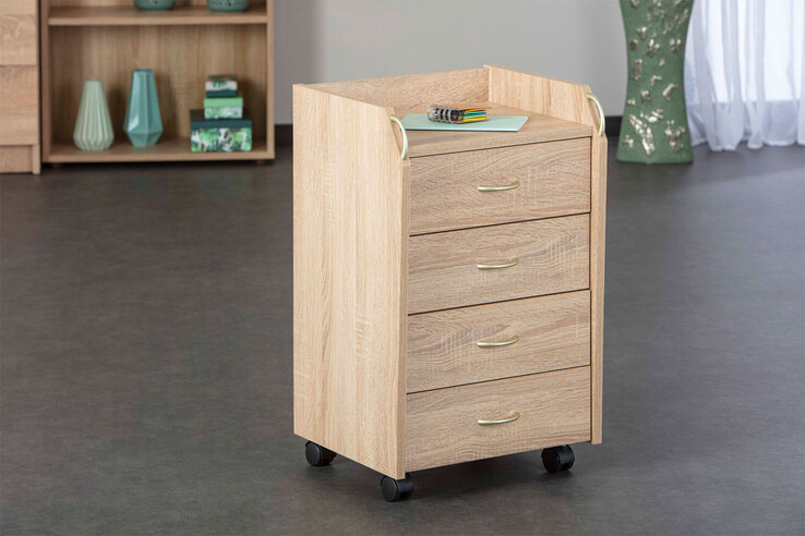 Rollcontainer ROBIN 36x65x40 cm Sonoma-Eiche Dekor