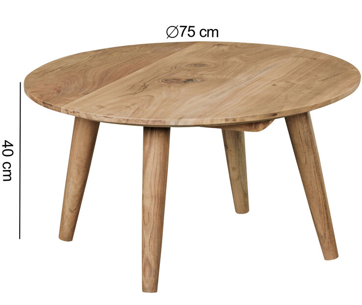 Couchtisch 75 cm Akazie