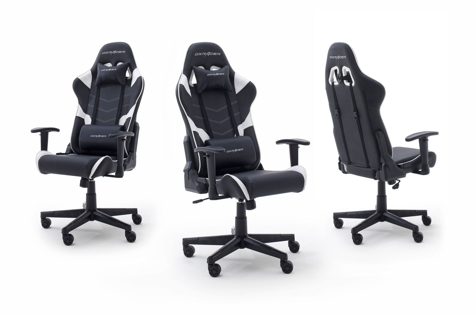 DX RACER Gaming Stuhl schwarz Absetzung weiß