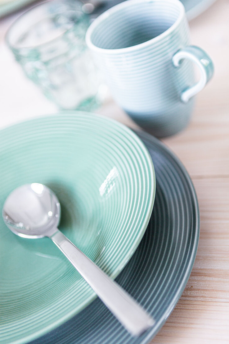 Seltmann Weiden Suppenteller BEAT COLOR GLAZE 6er Set salbeigrün