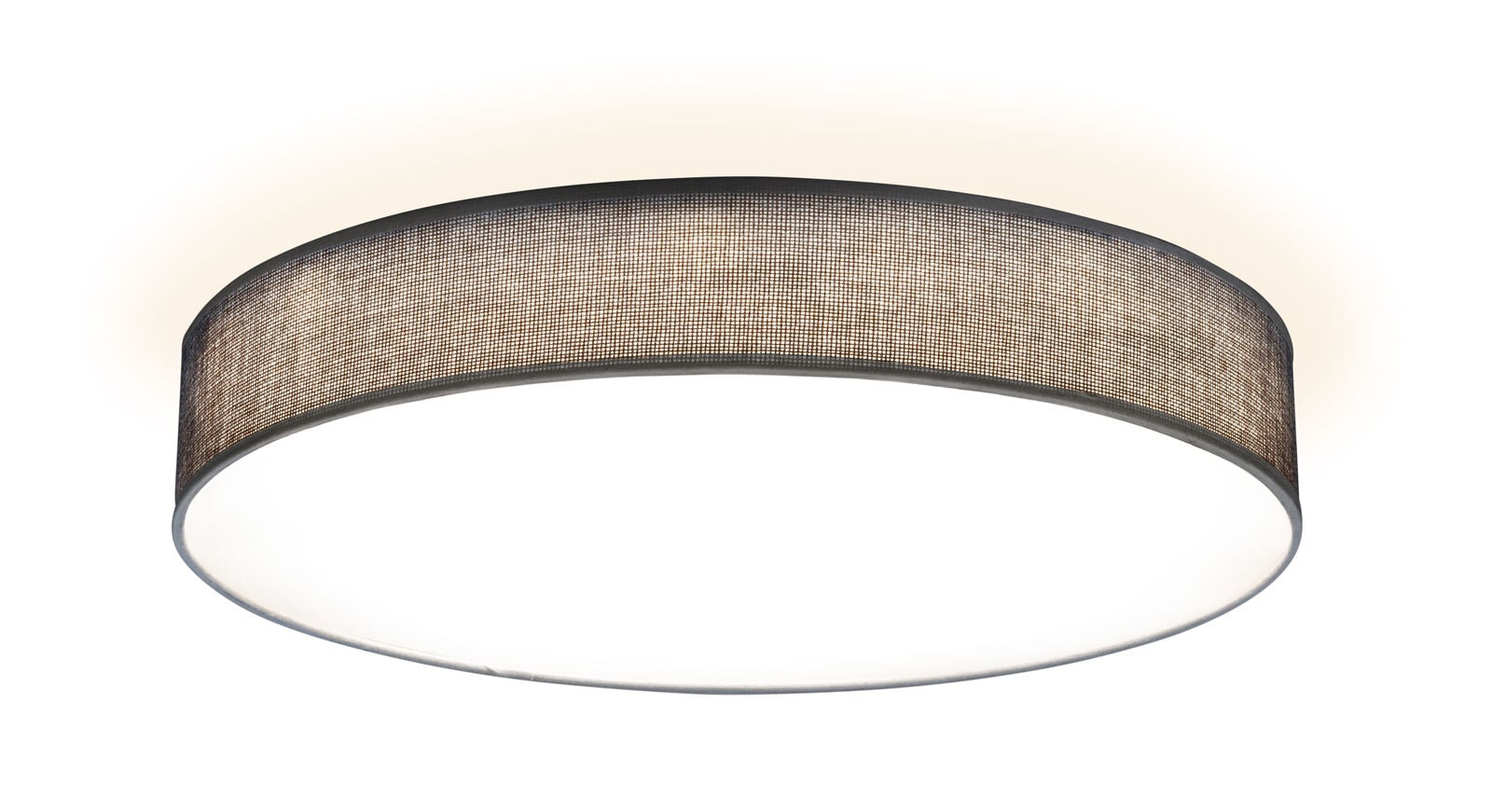 GLOBO LED Deckenlampe TED 40 cm Stoffschirm grau