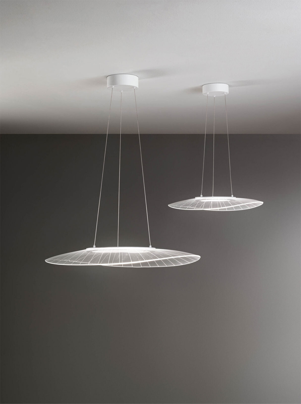 FABAS LUCE LED Pendelleuchte VELA 59 x 43 cm weiß