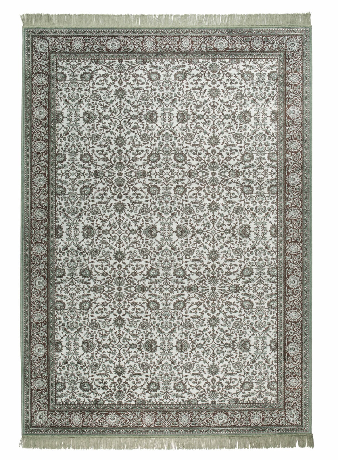 Teppich BO 160 x 230 cm klassisch grün /beige