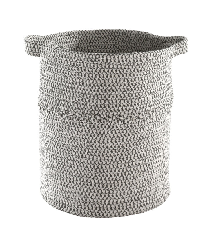 casaNOVA Aufbewahrungskorb MITTERNACHT 35 cm grau /weiß