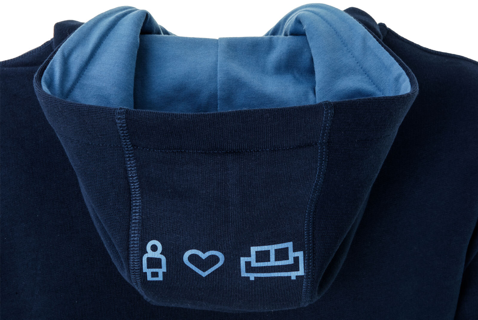 porta Hoodie Größe M Graublau dunkel