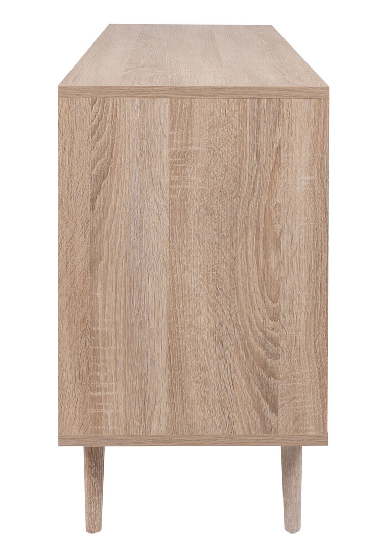 Sideboard BALI 150 x 71 cm Sonoma Eiche/ Rafia Geflecht