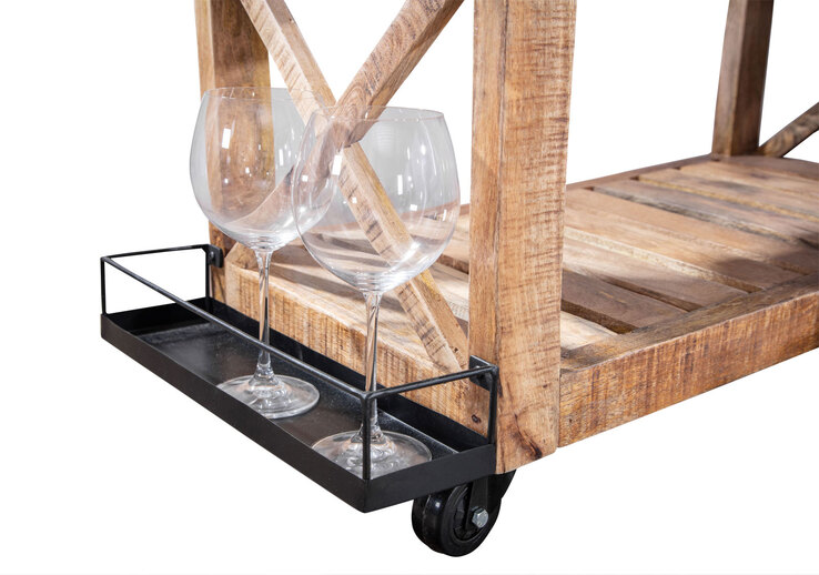 INTERhome Servierwagen MARC 97 x 85 cm Mango massiv