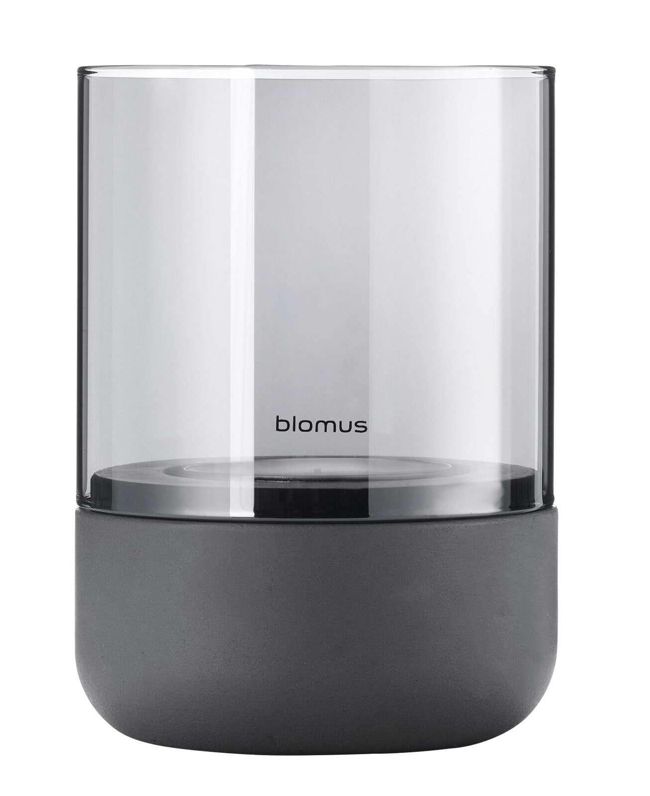 blomus Windlicht CALMA 22 cm Steel Grau/ Smoke