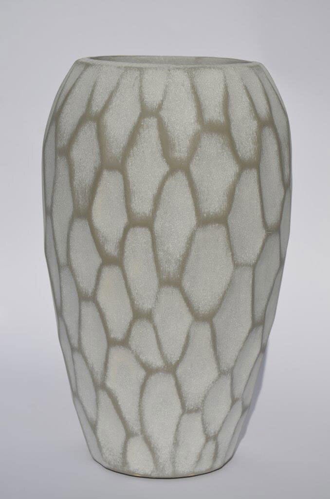 Vase 30 cm altweiß