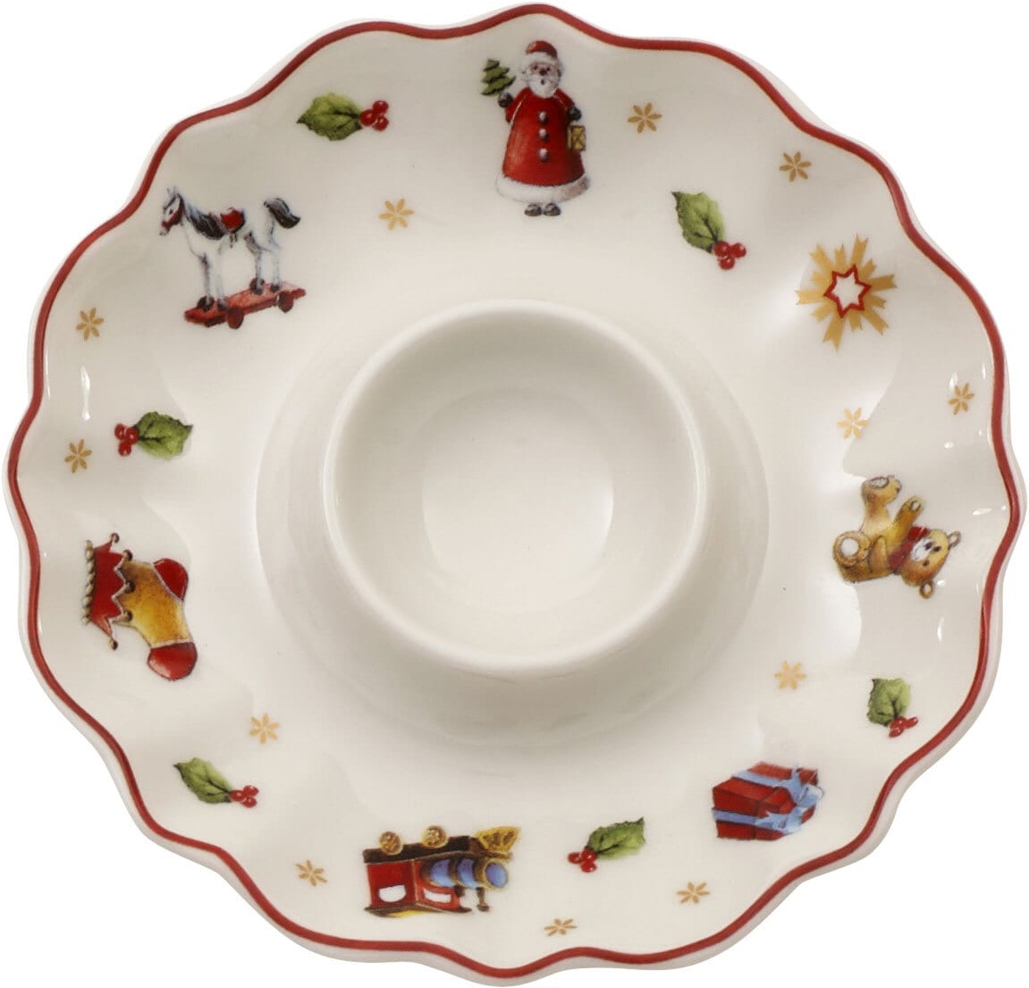 Villeroy & Boch Weihnachtsdeko Eierbecher TOY´s DELIGHT mit Ablage 11 cm Porzellan mehrfarbig