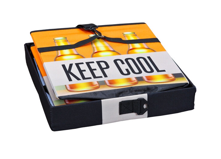 Faltkiste FANBOX II schwarz/orange/weiß