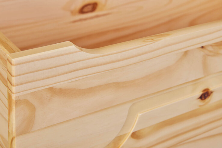 Truhe JONAH 89 x 53 cm Massivholz natur