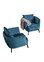 SCHÖNER WOHNEN-Kollektion Sessel PEARL Stoff Velvet blau-grau