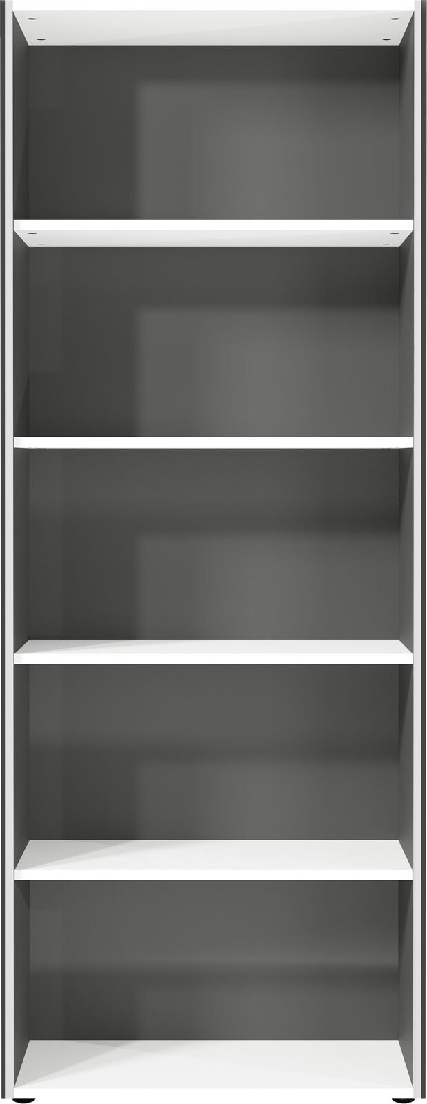CASAVANTI Aktenregal PASADENA 75 x 196 cm Graphit/ Weiß