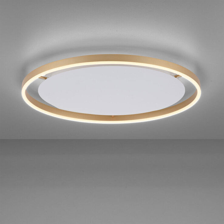 JUST LIGHT LED Deckenlampe RITUS 58 cm messingfarbig