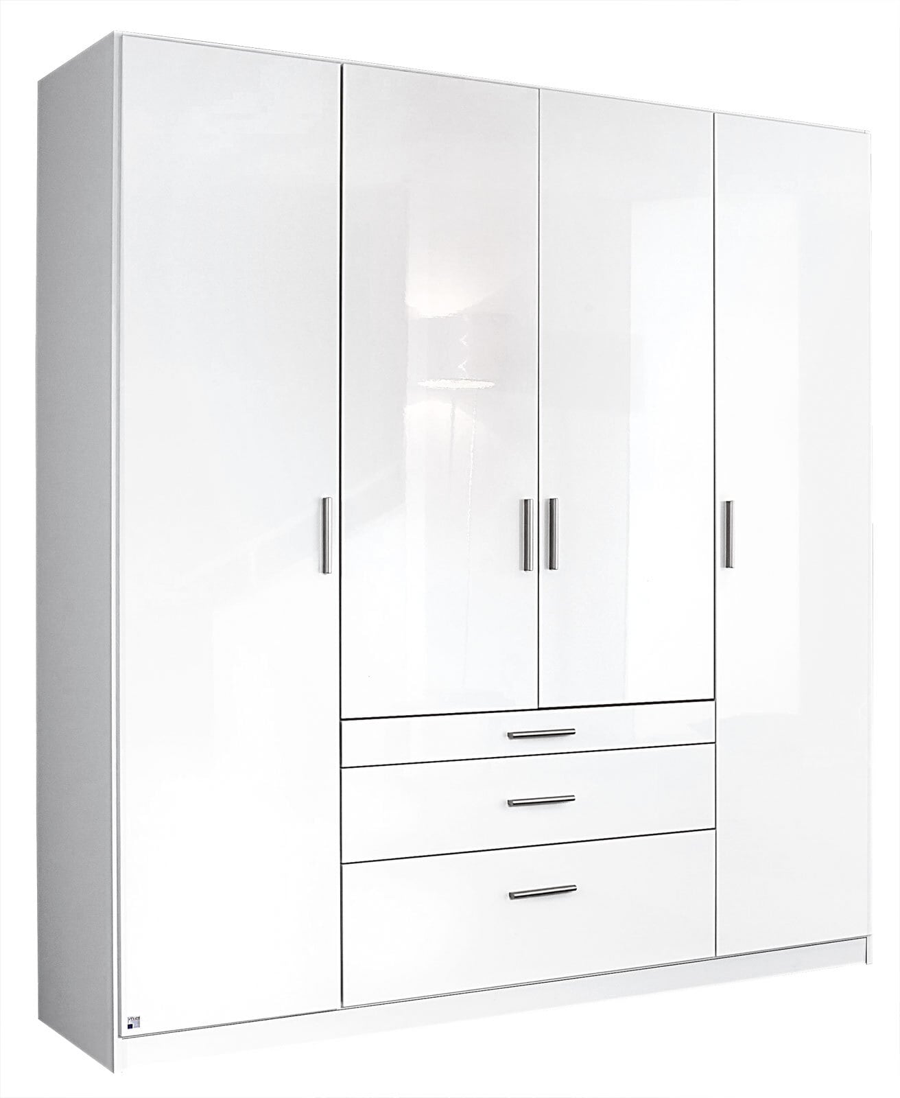 self Kleiderschrank DARIA 181 x 197 x 54 cm Holznachbildung weiß 