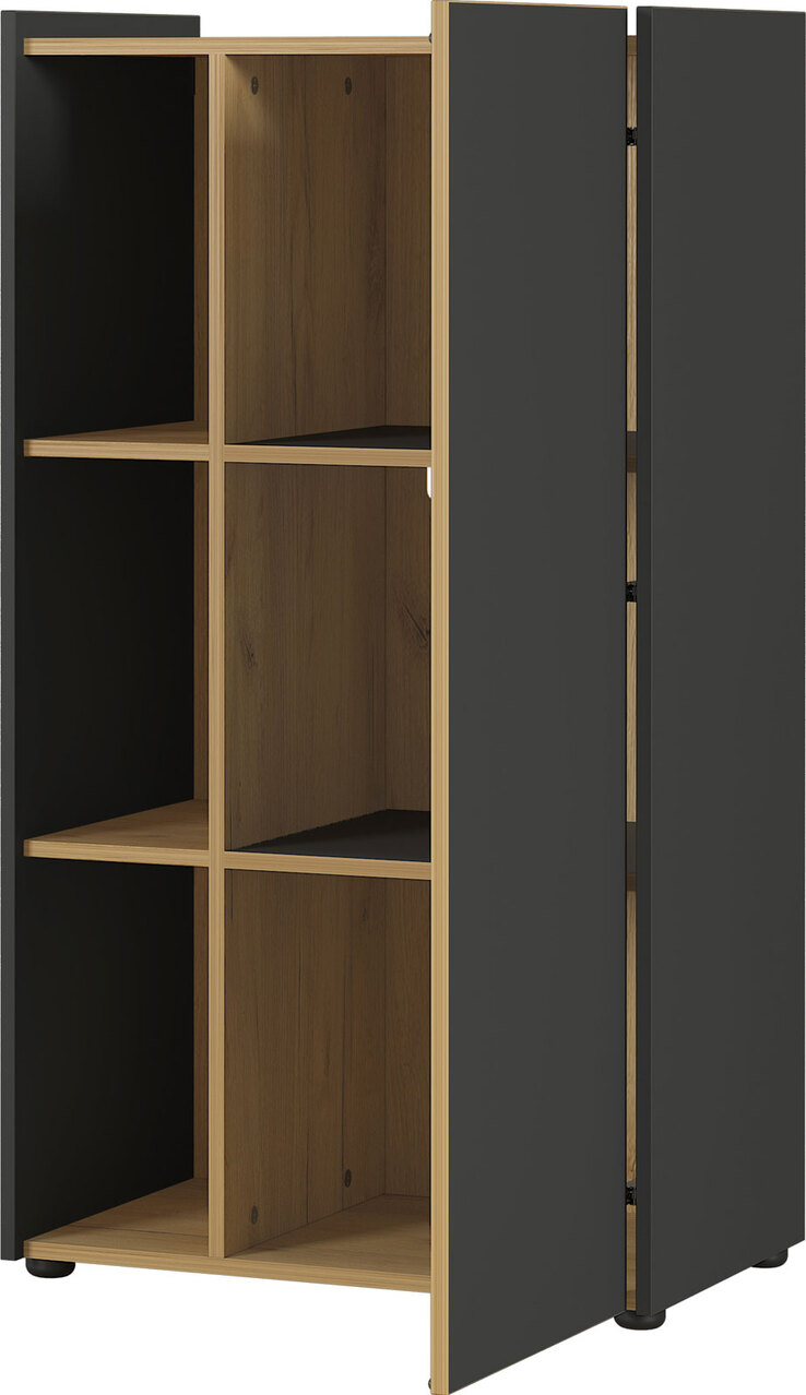 Aktenschrank BELLA 62 x 115 cm Graphit/ Eiche