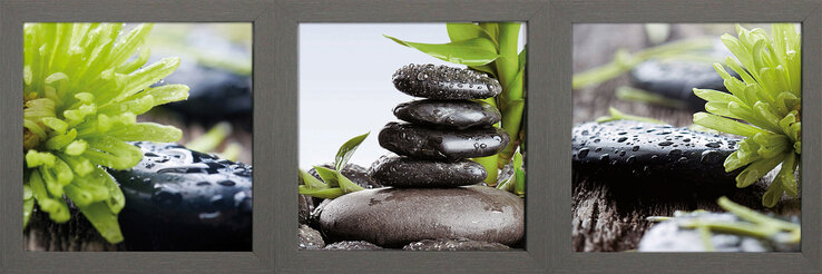 BÖNNINGHOFF Bild mit Rahmen WELLNESS 3er Set