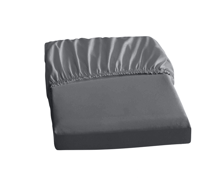 DORMISETE Jersey-Spannbettlaken 180-200 x 200 cm grau