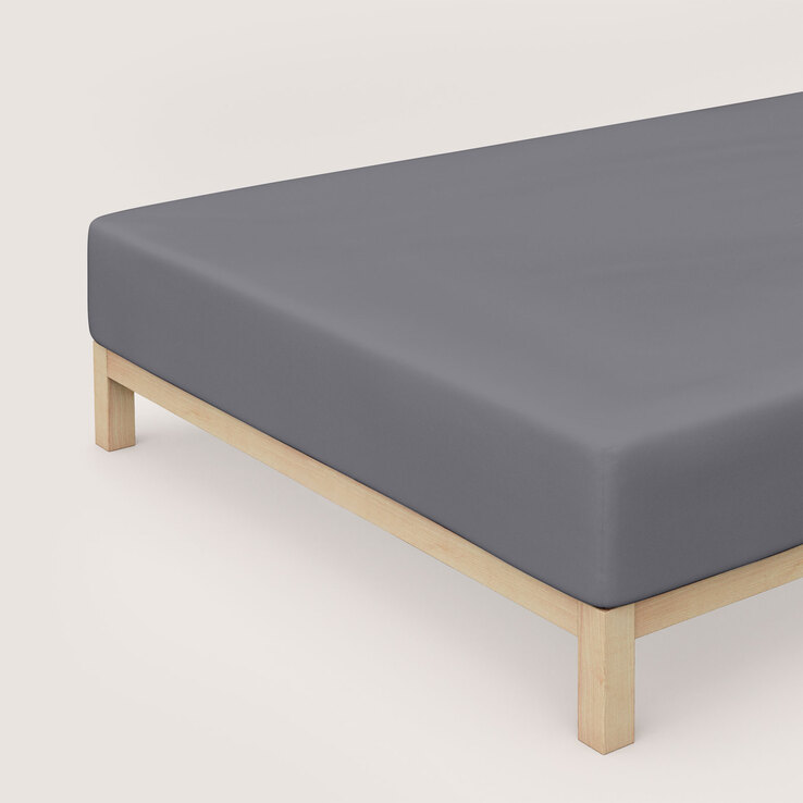 schlafgut Jersey-Spannbettlaken PURE 90-100 x 190-220 cm grau
