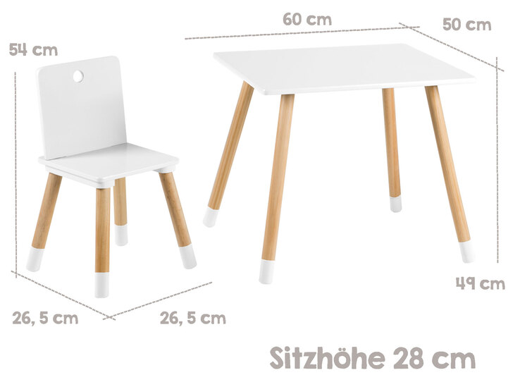 roba Sitzgruppe 3-teilig weiß/ braun