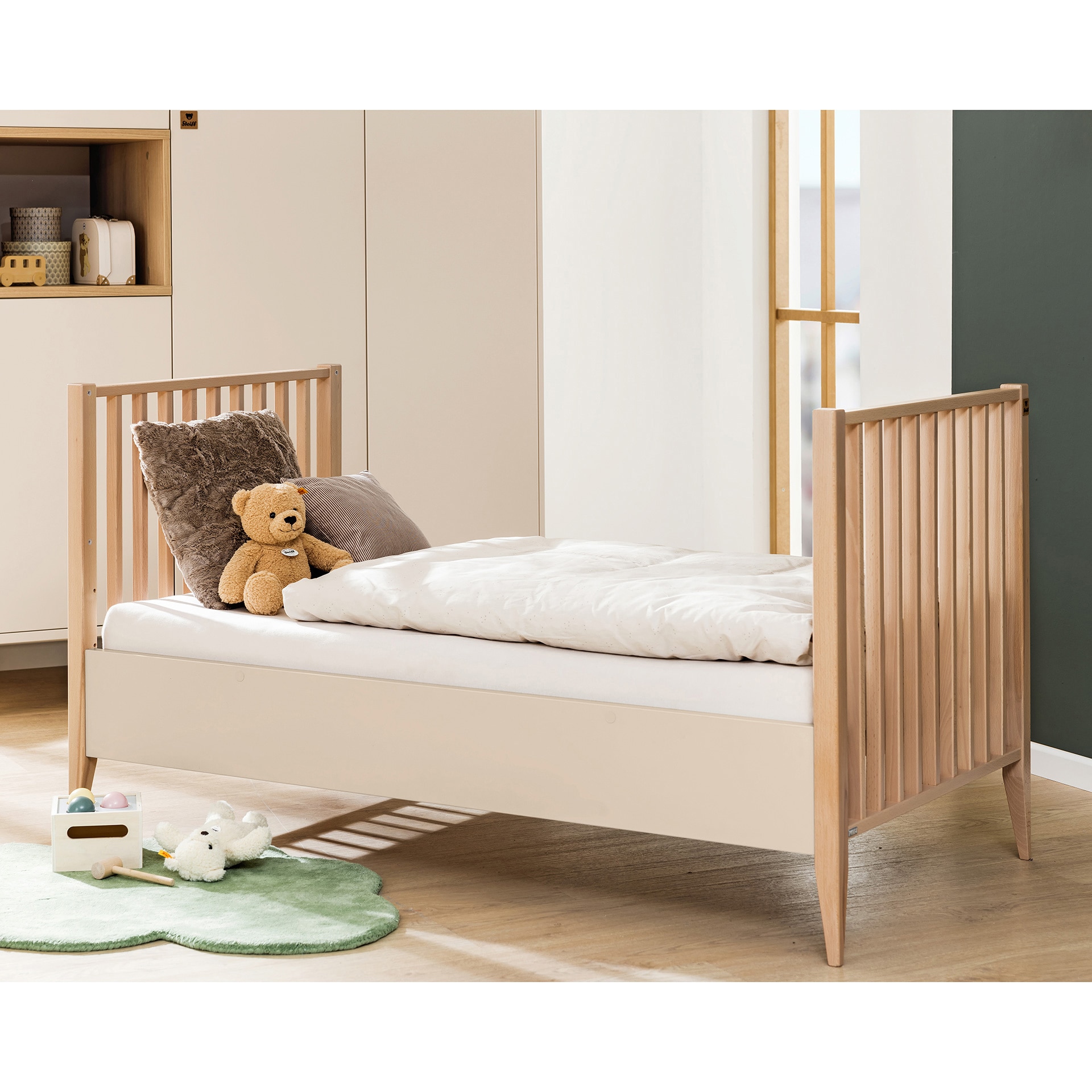 PAIDI Babybett MILA & BEN 70 x 140 cm braun