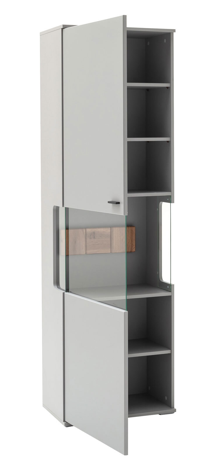 Vitrine TREY grau/ braun