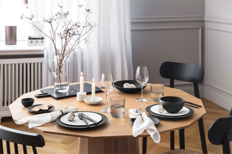 Villeroy & Boch Teller MANUFACTURE ROCK 25 cm Porzellan schwarzgrau