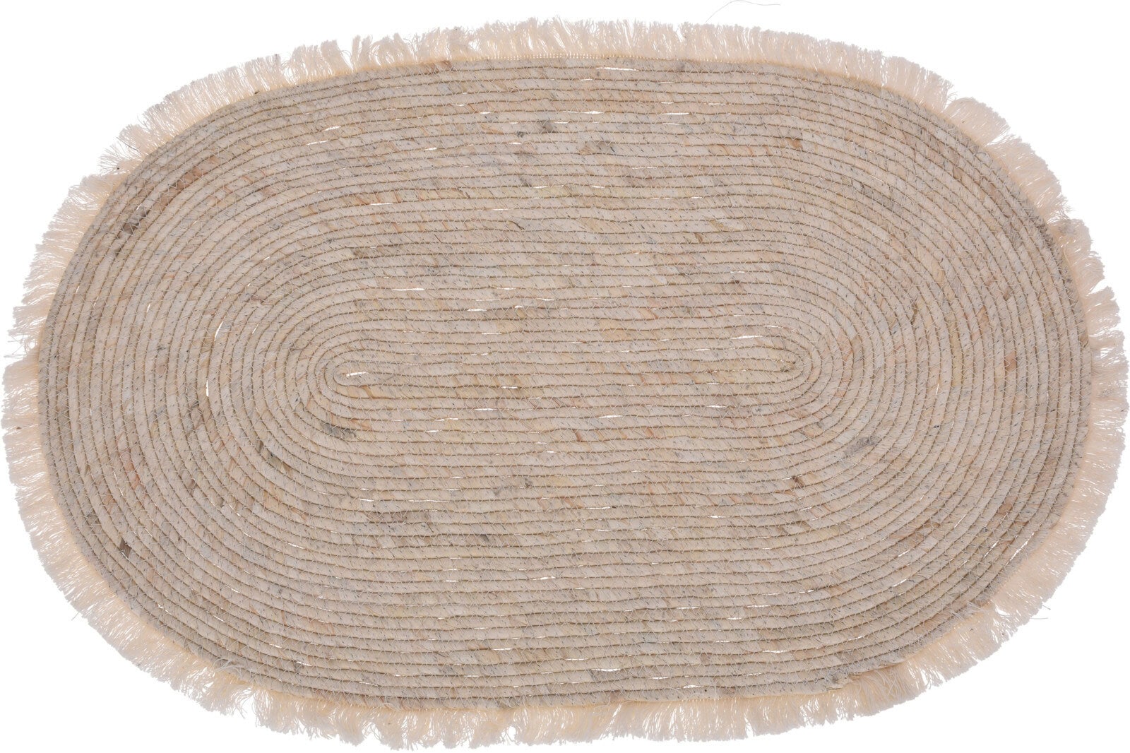 Schilf Teppich oval IBIZA 50 x 80 cm beige