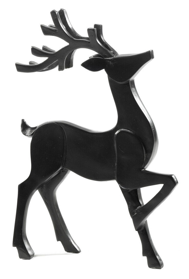 casaNOVA Weihnachten Dekofigur Hirsch 28 cm schwarz