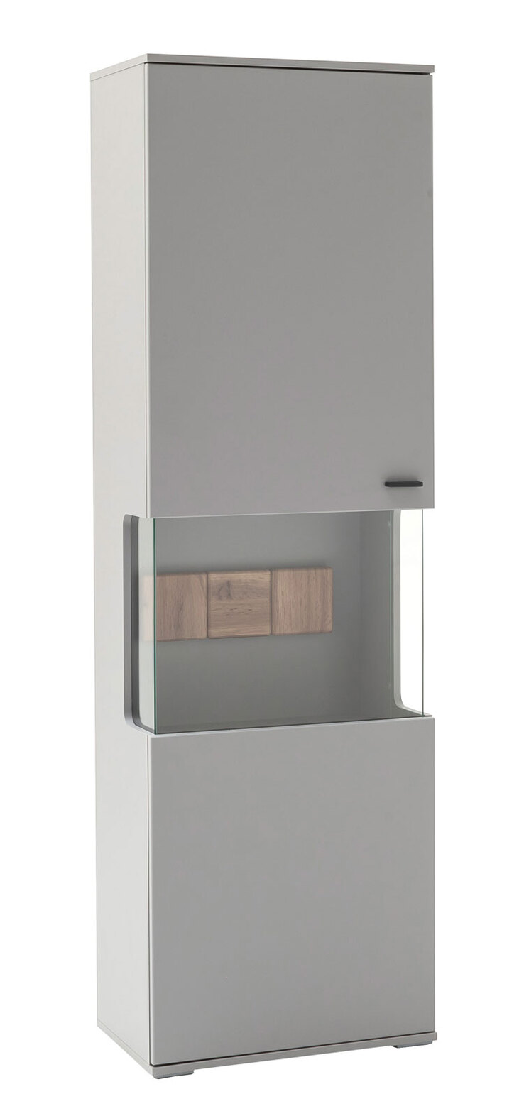 Vitrine TREY grau/ braun